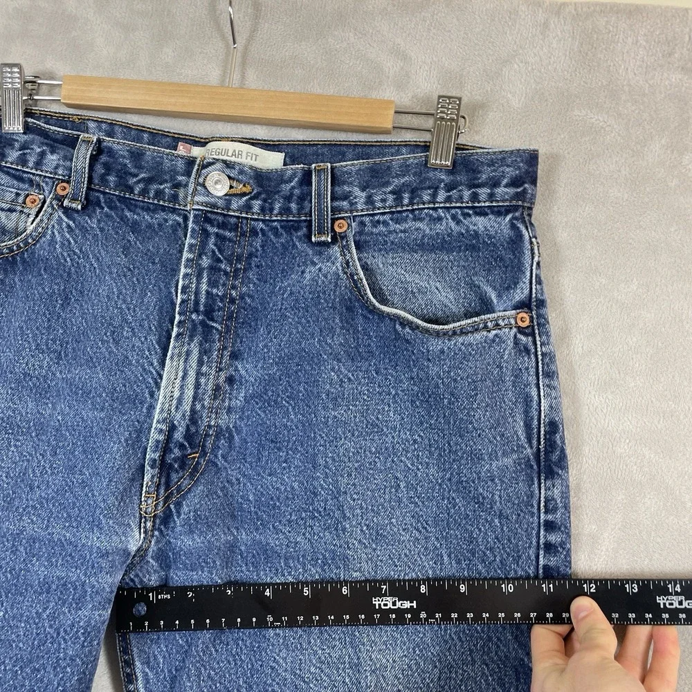 Vtg Levis 505 Jeans Mens 36x32 (fit 34x31) Y2K 2000s Whisker Fade Dark Wash